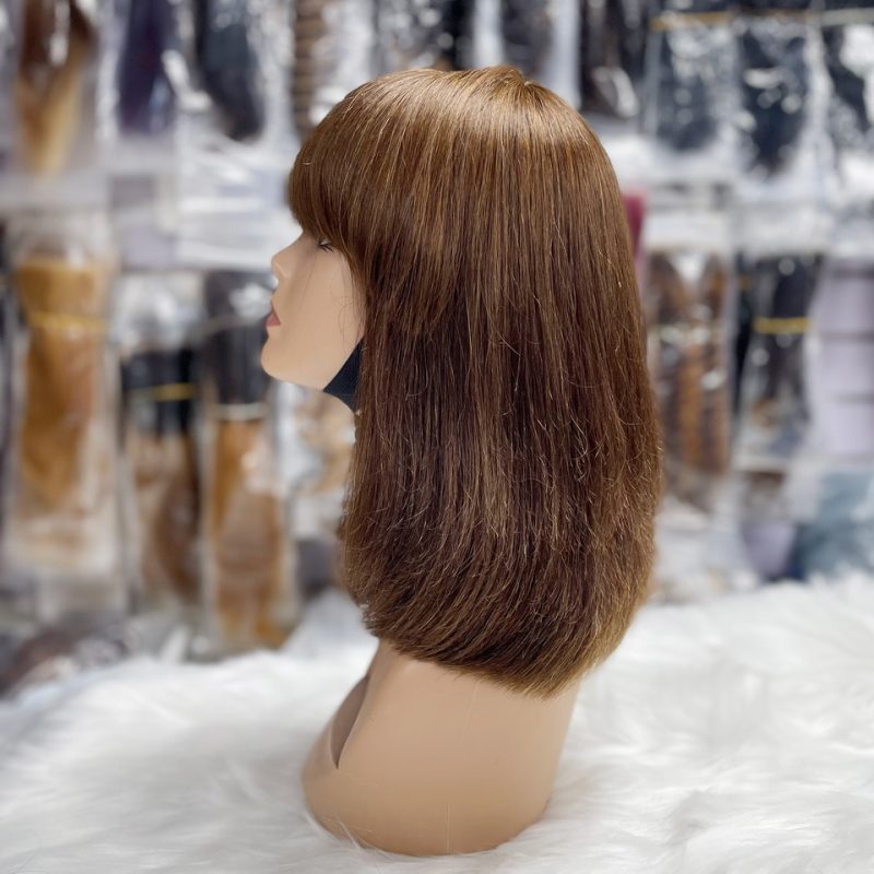 Brazilian Hair Straight Bob Wig With Bang - 图片 5